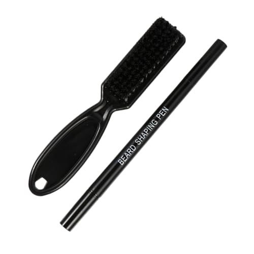 IWOWHERO Beard Outline Filling Tools Set Beard Pencil Brush for Skin-friendly Material