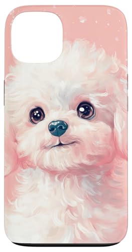Carcasa para iPhone 13 Caniche con temática de caniche Kawaii perro lindo perro de dibujos animados