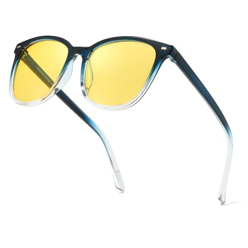 Image of Myiaur Polarized Night Vision Glasses for Women, Anti-Glare Yellow Lens