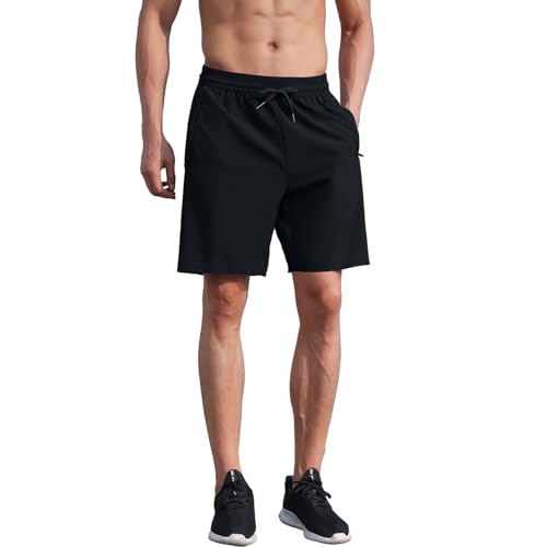 Gym Shorts Men Loose-Fit Quick Dry Lightweight Running Workout Athletic Casual Shorts with Pockets