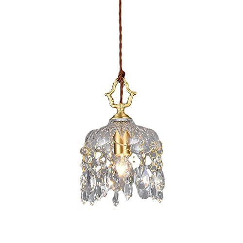 Lustre rétro en laiton réconfortant pour chambre à coucher