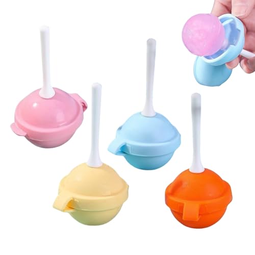 Lutscherformen Für Hartbonbons | 4 Stück Fruchtgummi Formen | Antihaft Silikon Form Einfaches Entformen Für Süßigkeiten Gelees Kuchen Dessert Kreative Schokoladenformen
