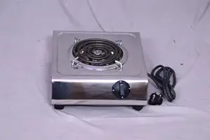 Bright Berg WORLD Company Of Cooks 100% Stainless Steel Butterfly 1500 Watt Radiant Cooktop|G-coil|Hot Plate With 3 Adjustable Level Indicator (Black, 1 Year Warranty)