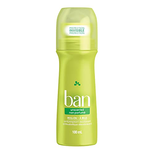 Ban - Ban Unscented 24-Hour Roll-on, Antiperspirant Deodorant, 100 Ml | Made in Canada