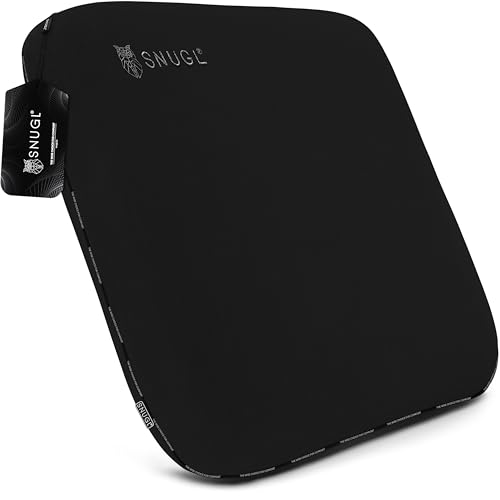 SNUGL Coussin de Canapé en Mousse à Mémoire de Forme avec Rétention de Forme - Velours Hypoallergénique, Mousse à Mémoire de Forme de Soutien, Housse Amovible et Lavable (Noir)