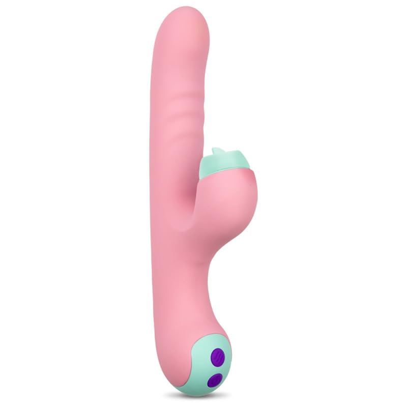 Daisy, Vibrador Conejito, Recargable USB, Silicona, 100% Sumergible (Rosa)