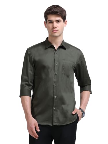 Image of Miraan Men's Satin Long Sleeve Casual Shirt (GASATIN)