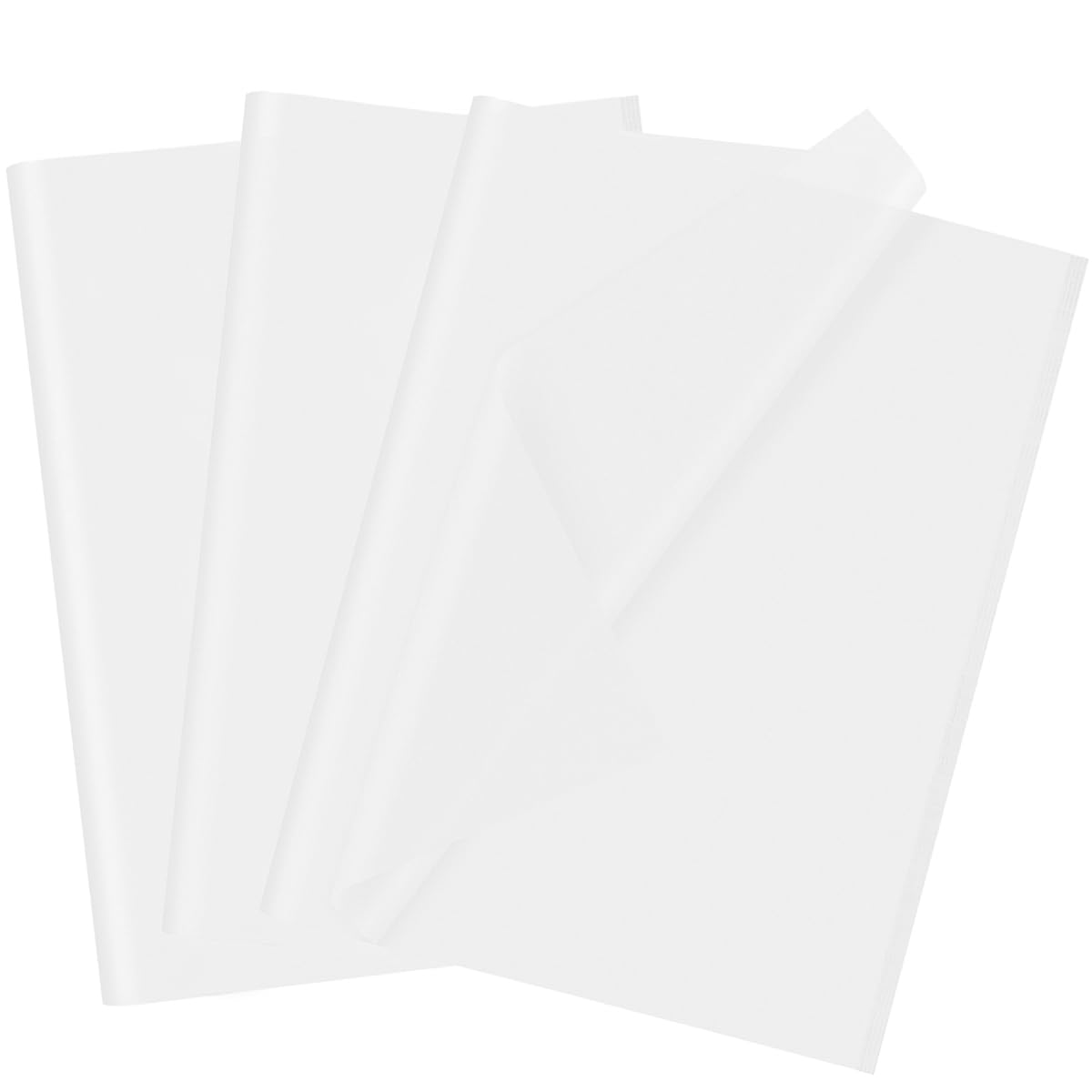 50 hojas de papel de seda blanco, 70 x 50 cm, papel de seda para envolver regalos, para Navidad, flores, manualidades, bricolaje, cumpleaños, boda, regalo, decoración