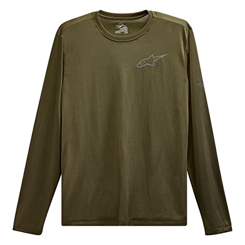 Alpinestars 1232-71000-690-M: Ls Pursue Performance Tee Military Green Md