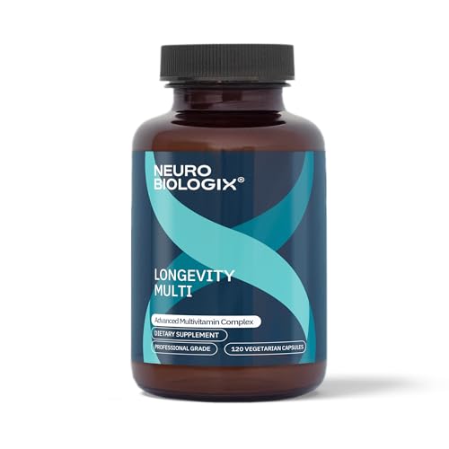Neurobiologix Longevity Multi Multivitamin with NR & CoQ10, 120 Capsules, 40+ Nutrients for Energy and Healthy Aging