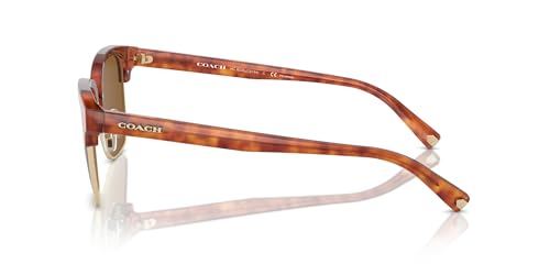 COACH Men's HC8326 Square Sunglasses, Caramel Tortoise/Light Gold/Brown Solid Polarized, 52 mm3