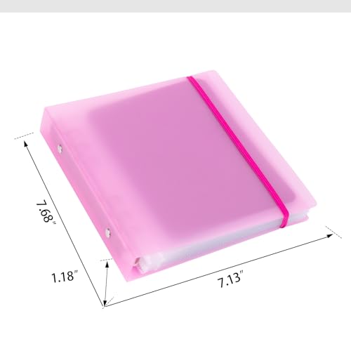 Image of UNIMEIX 24 Pcs Magnetic Sheets for Die Storage with Pink and Green Binder Covers, Stamp and Die Storage Pockets Storage for Card Making Supplies(0.8 mm Thickness)