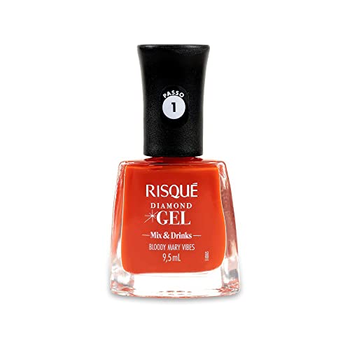 Esmalte Diamond Gel Mix & Drinks Bloody Mary Vibes Vermelho 9,5Ml, Risqué