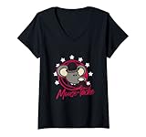 Womens Rat Mouse Mousetache Moustache V-Neck T-Shirt