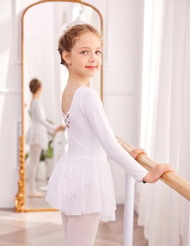 Image of Arshiner Kids Girls Classic Long Sleeve Leotard Dance Ballet Dress