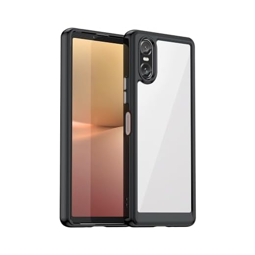 QJONSIU Hülle Kompatibel mit Sony Xperia 10 VII, Anti-Kratzer HD Clear Schutzhülle Case Weicher TPU-Rahmen & Harte PC-Rückseite-Schwarz
