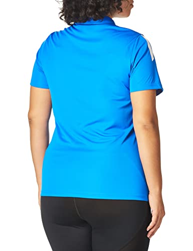 Puma Women's Teamliga Sideline Polo, Electric Blue Lemonade White, Large #TOP1