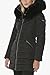 Laundry by Shelli Segal Women's Puffer Jacket with Detachable Faux Fur Hood and Large Collar, Midnight Black