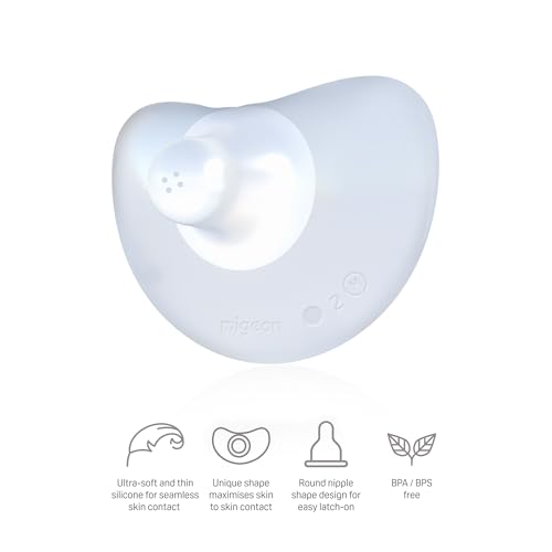 Image of Pigeon Natural Feel Silicone Nipple Shield Size 3 | Ultra Soft Butterfly Shape | for Nipple Diameter 16-20 mm | with Hygienic Storage Case