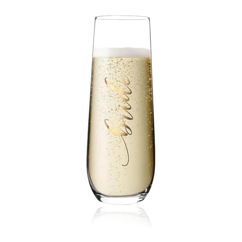 BachpartyGifts Elegant Stemless Champagne Flutes Cover