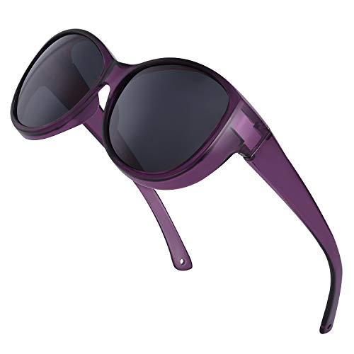 Br'Guras Polarized Oversized Wrap Around Shield Sunglasses Fit Over Sunglasses for Woman Man