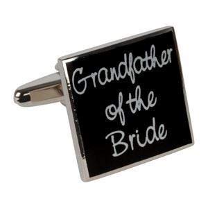 The Cufflink StoreBlack Grandfather of The Bride Cufflinks
