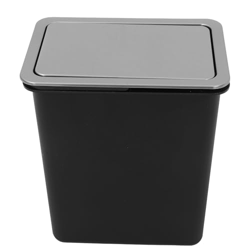 Gatuida Cubo de Basura Empotrado para Encimera de Cocina Acero Inoxidable con Tapa Abatible Sistema Hermético para Control de Olores Diseño Compacto para Baño y Armario Bote de Basura