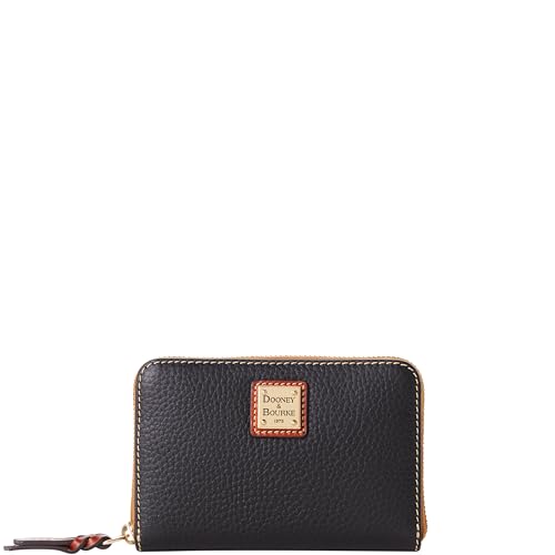Dooney & Bourke Wallet, Pebble Grain Medium Zip Around Wallet - Black