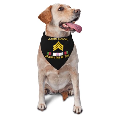 Us Army Sergeant Afghanistan Veteran Dog Scarf Pet Bandana Cat Pet Bibs