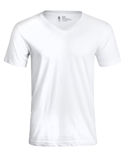 IZOD Men's Undershirts - 8 Pack Breathable Short Sleeve V Neck White Shirt - Cotton Undershirts for Men (S-XL)4
