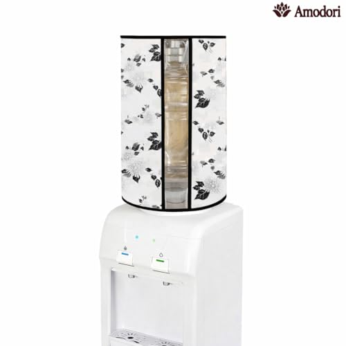 Image of Multicolor 20 Litre Water Dispenser Bottle Cover | Waterproof & Dustproof PVC Fabric | Reusable Protective Cover for 20L Water Can (floral-20)
