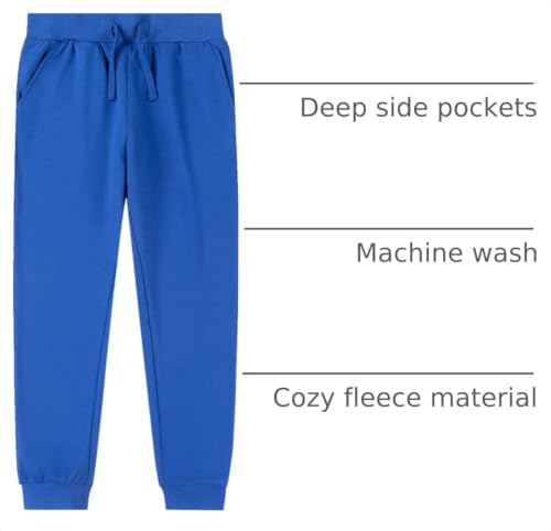 Image of Kid Nation Kids Unisex Soft Brushed Fleece Casual Pull On Jogger Sweatpants with Pockets for Boys or Girls