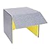 Desktop Soundproof Cover, Isolation Booth, Portable Vocal Recording Booth, Sound Proof Foam Panels to Filter Vocal, Vocal Sound Absorbing Shield, Yellow+Gray
