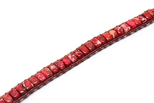 Image of 7 Chakra Bracelet Bohemian Handmade Leather Wrap Healing Protection Natural Stone Yoga Beaded Bracelets Boho Friendship Jewelry