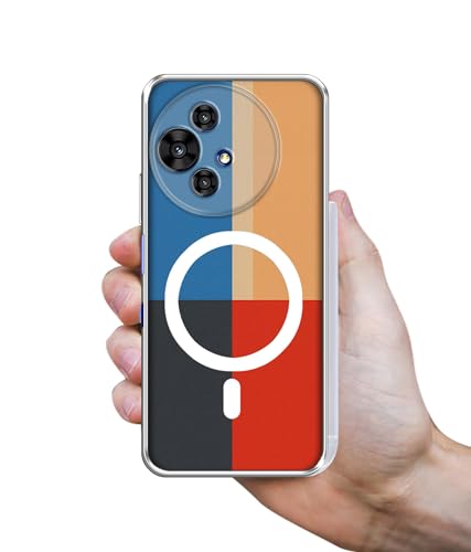 Image of Back Cover for Alcatel V3 Ultra 5G Color Block Minimal Magnetic Ring Design (Not Magnetic Compatible) | UV Printed Soft TPU Shockproof Back Case for Alcatel V3 Ultra 5G