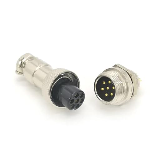 Conector aviación GX16 chapado en oro 9 pines miniatura 6
