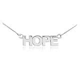 American Heroes 925 Sterling Silver Hope Pendant Necklace, 18'