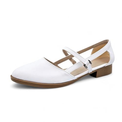 Derimi'O Mary Jane Shoes Women - Elegant Low Heel Mary Janes - Comfortable and Stylish Mary Jane Flats for Everyday Wear - Classic Design Mary Jane Pumps with Secure Strap