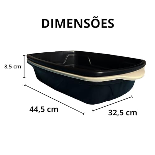Kit Caixa Bandeja Higênica Diário Para Areia de Gato Com Duas Bandejas e Uma Peneira Cat Clean Produ