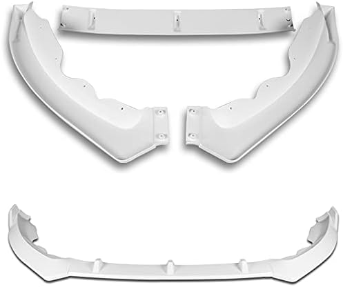 3PCS Front Bumper Body Kit Spoiler Lip Compatible with 2013-2016 Ford Fusion/Mondeo + 2PCS Side Skirt Splitters Diffuser Wing 31" x 4" x 3" (Painted White)