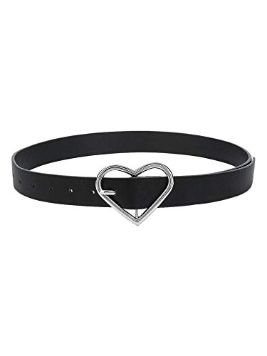 Heart Shaped Buckle Belt For Women Leather Designer Black Belts2