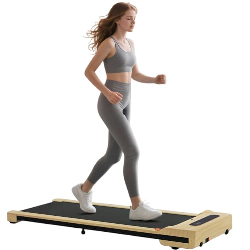Image of Walking Pad Treadmill for Home, Electric Under Desk Treadmills 0.6-3.7MPH, 2.5HP, Quie Stmall Spaces /Office Mini Running with 264LBS Capacity, Walk Pads