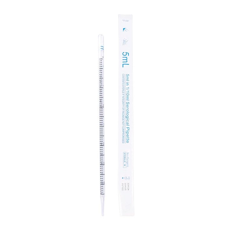 25/50er Set Einweg Serologische Pipetten Steril Graduierte Kunststoffpipetten PS für Labor Flüssigkeitstransfer 1–50ml(50ml(25pcs))