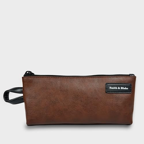 Image of Smith & Blake - Luxurious Workspace Wonders Gift Set - Desk Tray, Leatherette Wrapped Coffee Mug, Pouch, Keyring - Best Gift for Your Loved Ones - Premium & Affordable Gift Box - Brown