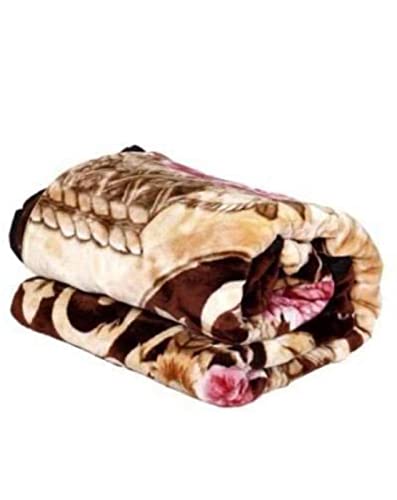 Bezzilish Home Silky Soft Floral Double Bed Embossed Silky Mink Blanket for Winters - Embossed Design That Will Enhance Your Room with Vibrant Attractive Colors 3 kg - Pack of 1