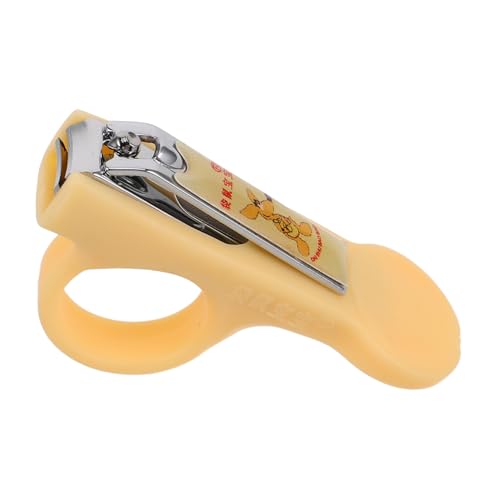 SAFIGLE 折りたたみ式 ちゃん用爪切り 設計で新生児から幼児まで使える指 足の爪ケア 子供用ネイルツール 軽量コンパクト ライトイエロー