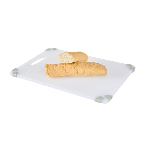 Tabla de cortar rectangular blanca de plástico 18x12 pulg miniatura 2