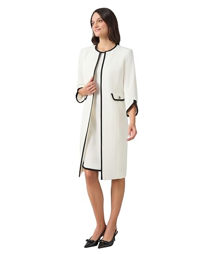 Kasper Women's Crepe Framed Topper W/Flap Pockets2