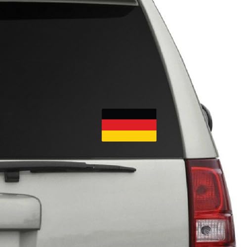 Image of World Country Flag Decal Stickers - Two Pack - for Cars Windows Bumpers Laptops Tablets Tumblers Cups Walls (Germany)