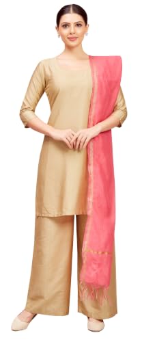 Image of Studio Shringaar Women's Chanderi Silk Blend Handloom Dupatta (32 inch X 2.35 Meters)